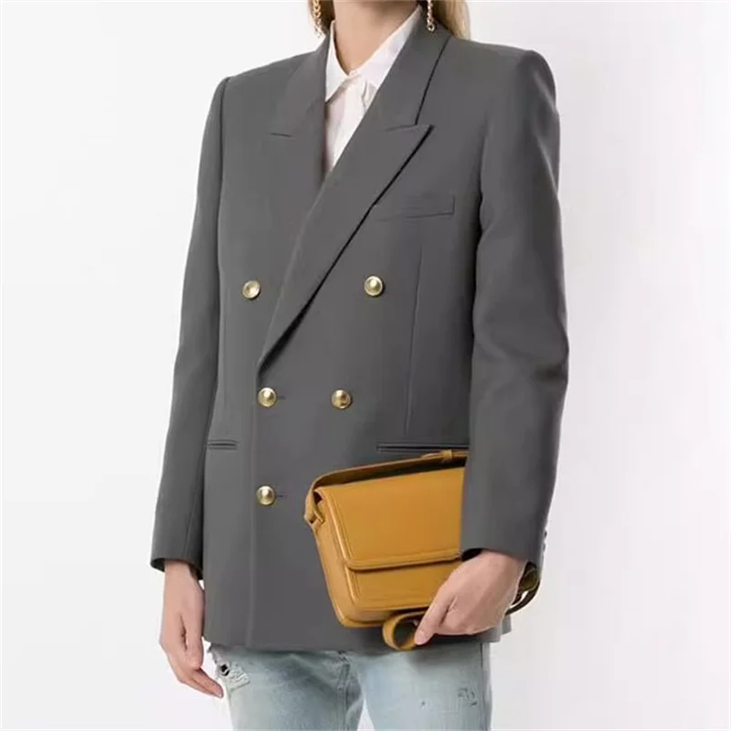 

blazer for women2023 Autumn New in Korean Fashion Double breasted Slim Fit Women's Suit Coat y2k long sleeved top y2k Thick Coat