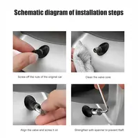 1Set Sport Tire Valve Stem Cap Zinc Alloy Anti-theft Tire Wheel Stem Air Valve Caps for Cars, SUVs, Bicycle, Trucks, Motorcycles 5