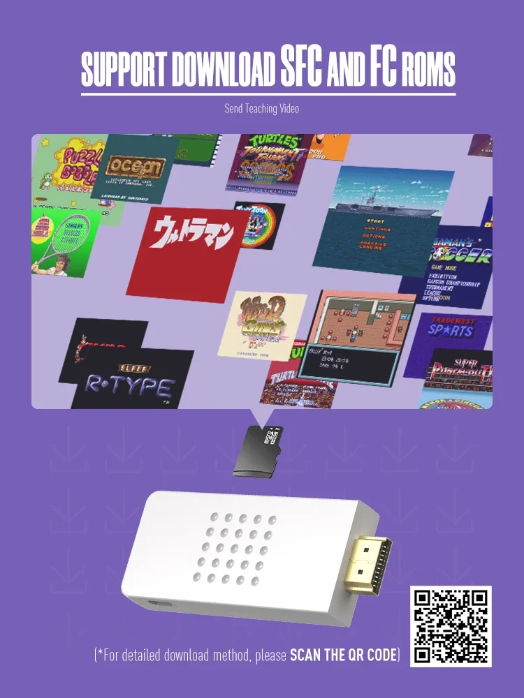 DATA FROG 16 bit Dendy Retro Console For SNES Game Stick 4k Wireless Video Game Console Built in 3000+ Games For SFC Drive