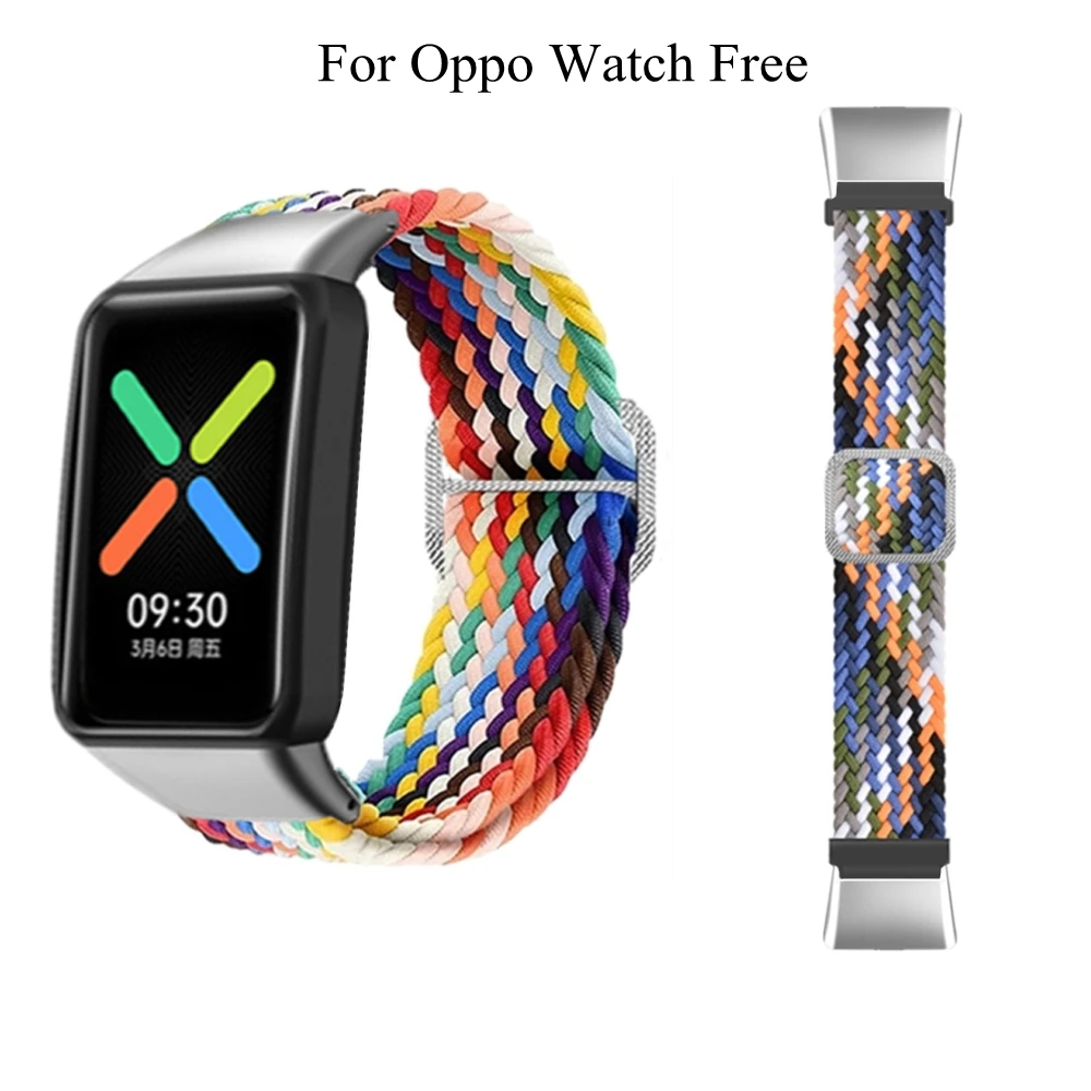 Нейлоновый Плетеный ремешок для Oppo Watch Free Мягкий нейлоновый цветной часов