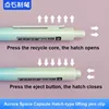 Aurora Time Capsule Gel Pen 0.5mm Retractable Gradient Multicolor Rod Aesthetic Sign Pens for Journaling Notetaking Exam Drawing 4