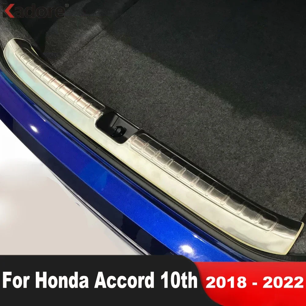

Для Honda Accord 2018 2019 2020 2021 2022 нержавеющая сталь Автомобильный задний бампер крышка отделка задняя дверь порог защитные аксессуары