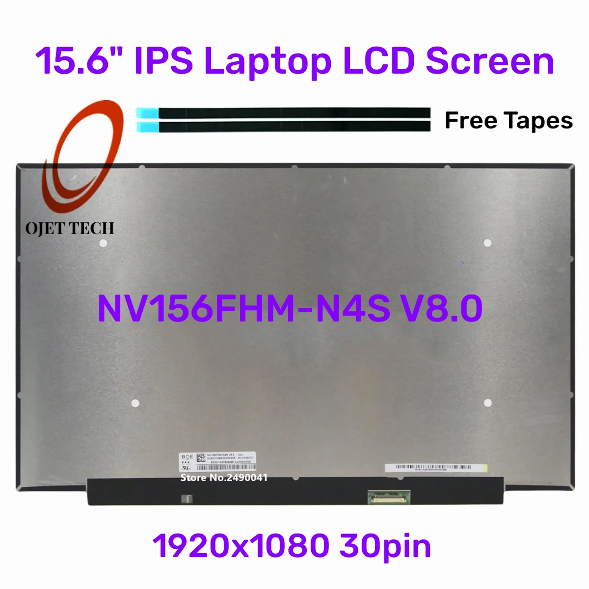 

15.6" IPS Laptop LCD Screen NV156FHM-N4S V8.0 For Lenovo ThinkPad T15 P15s Gen 2 ThinkBook G2 Ideapad 5-15ARE05 1920x1080 30pin