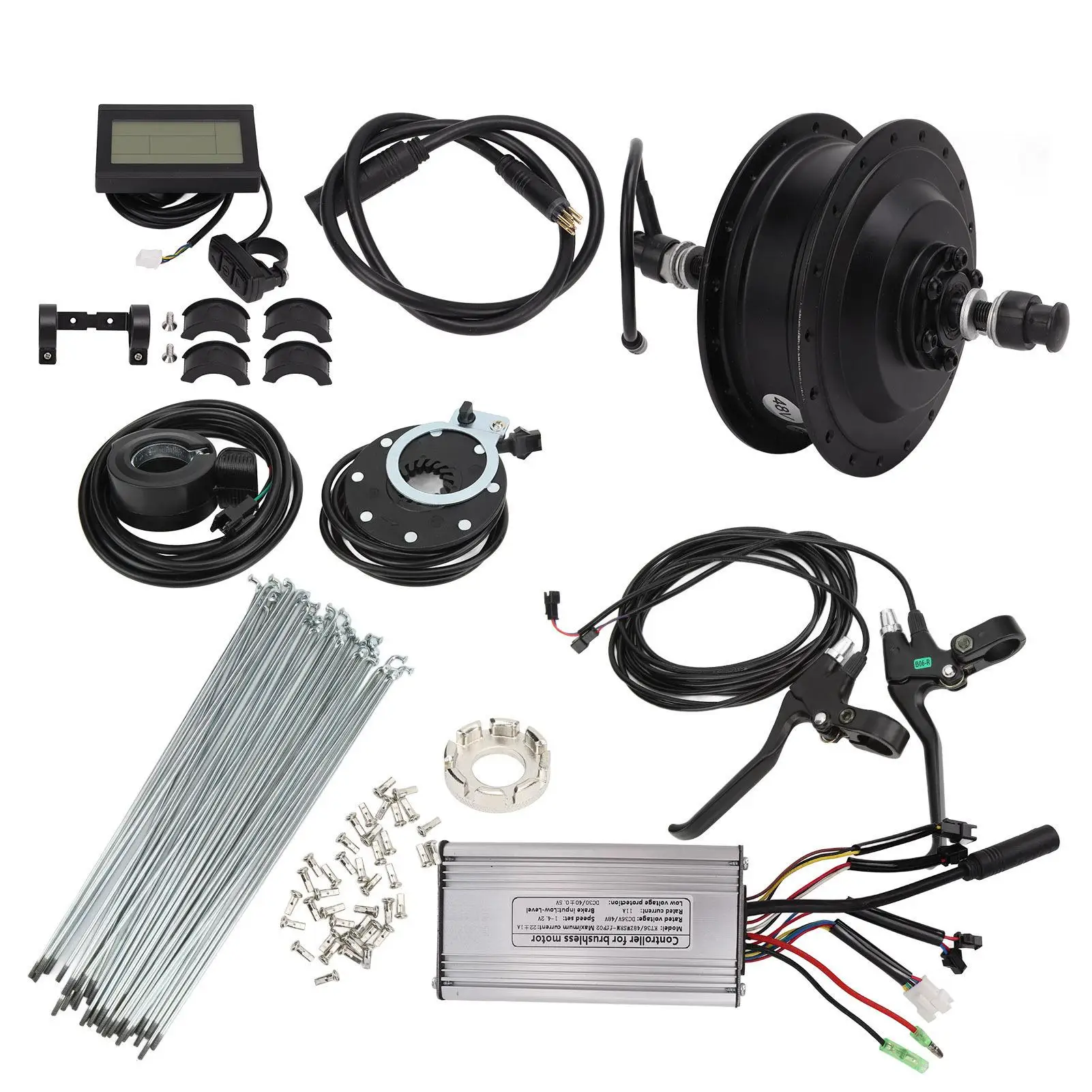 48V 500W Electric Rear Wheel Conversion Kit with LCD3 Display & Power Assist Sensor