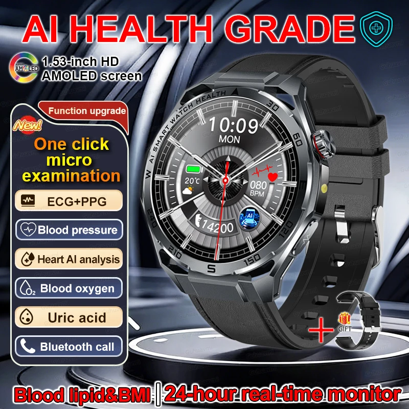 Health measurement Smart Watch Man Blood pressure Lipid UricAcid AI thumbnail 4