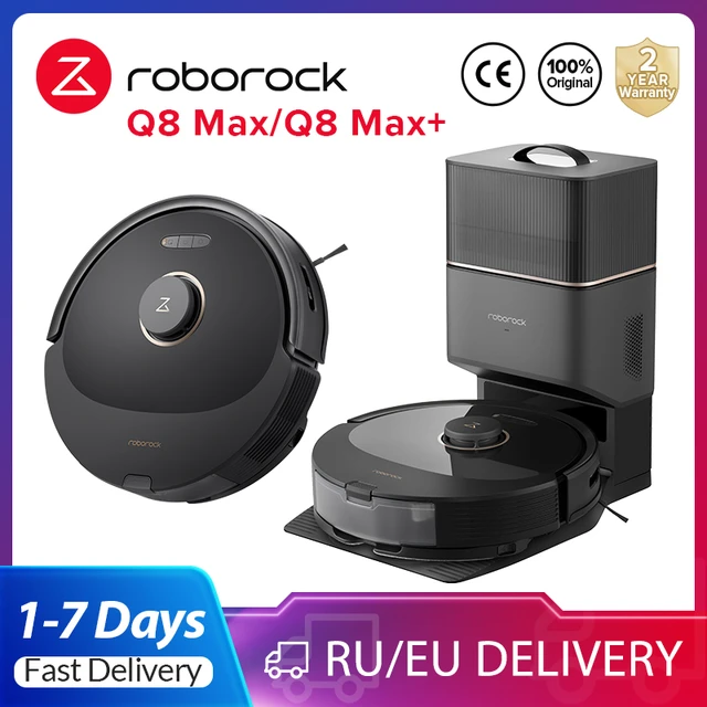 Roborock Q8 Max+ Robot Vacuum Cleaner 5500Pa Suction DuoRoller