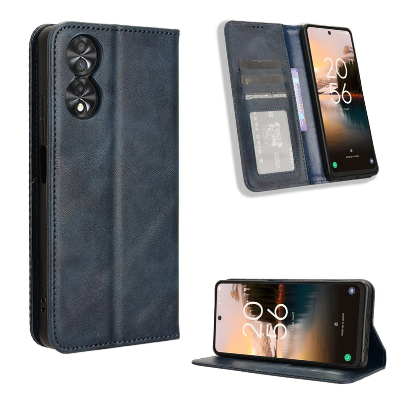 For TCL 40 Nxtpaper 4G Leather Case Skin-touch PU Leather Phone Cover  Wallet Stand - Black