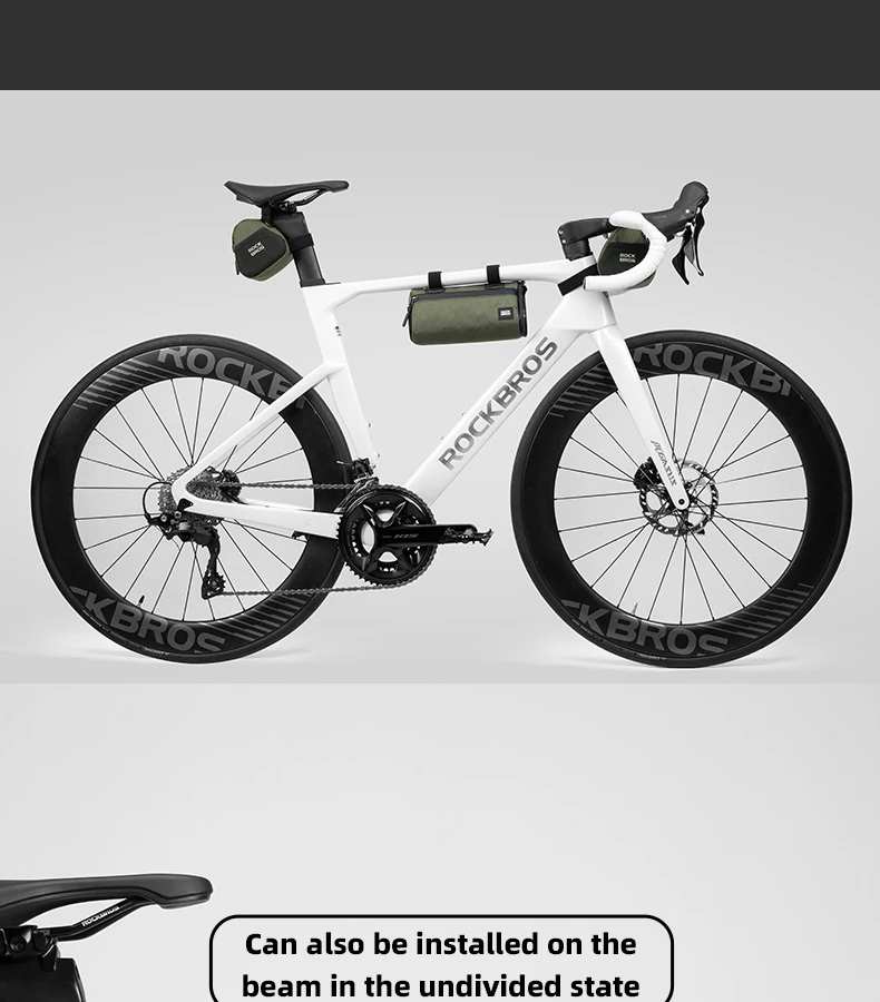 ROCKBROS Fahrradtasche, winddicht, abnehmbare Tasche, multifunktionale Gepäcktasche mit großer Kapazität, als Fronttasche, Hecktasche, Fahrradzubehör – Detail 13