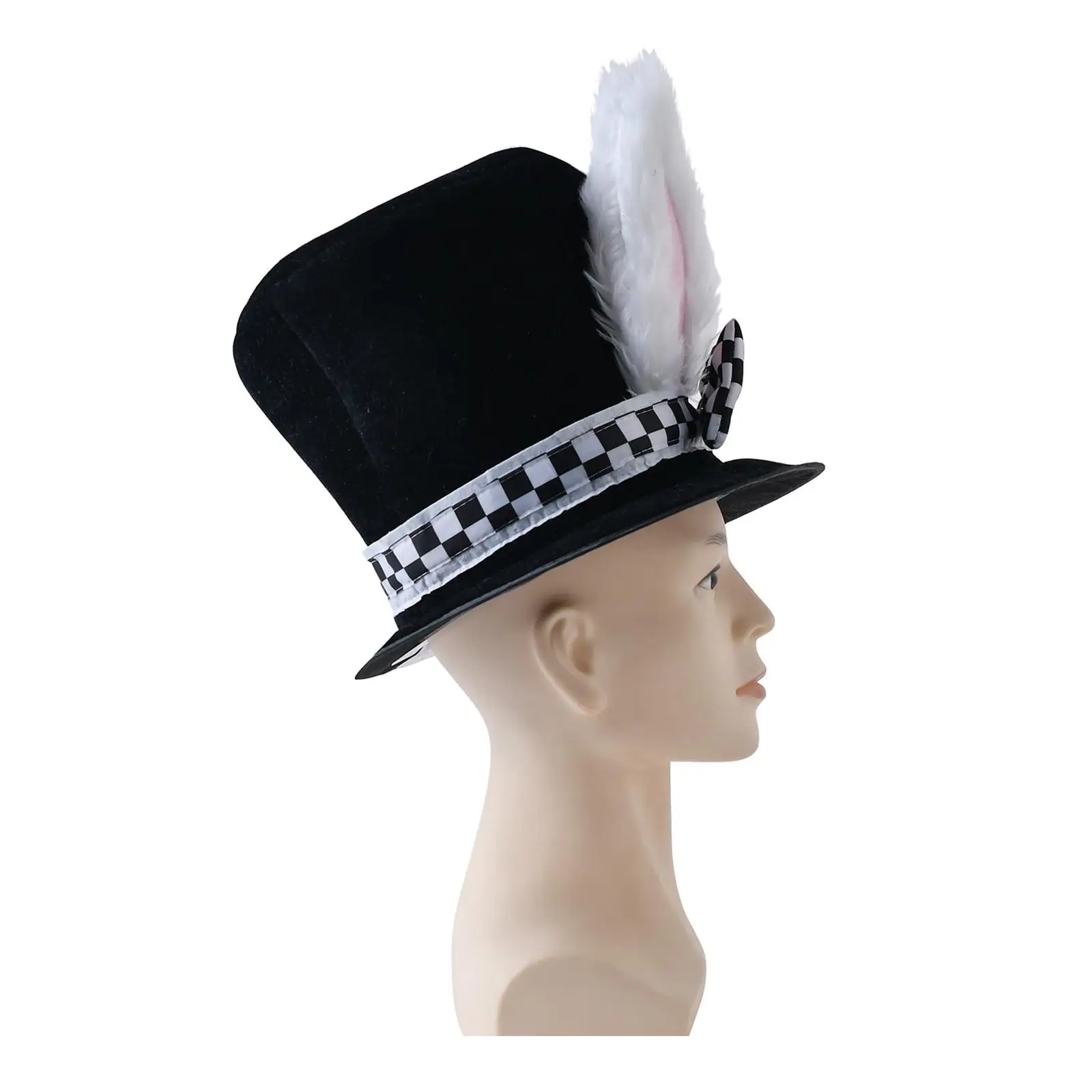 Kids Men's Adult Black Velvet Bunny Ear Top Hat Fashionable Premium Quality Decorations Costume Holiday Hat Comfortable Cute cosplay costume