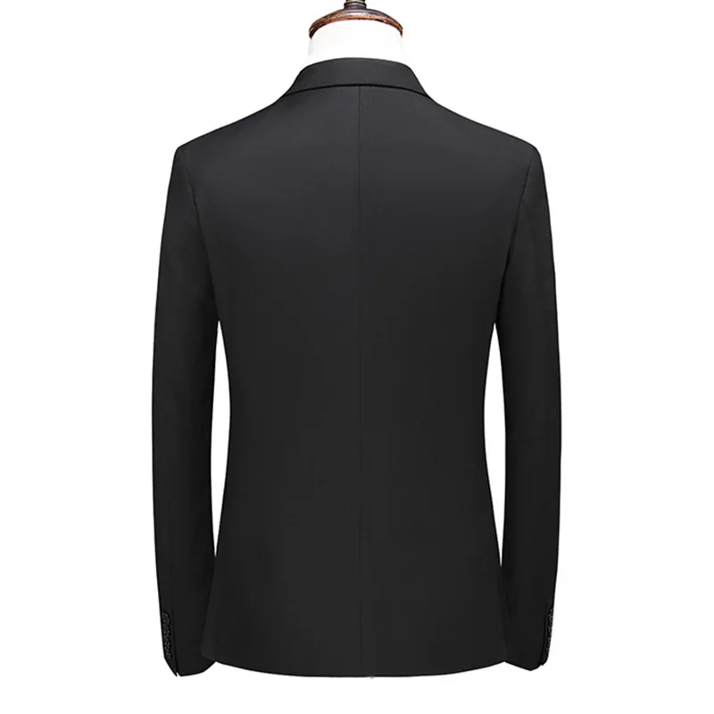 Classic Black Blazers Jacket Large Size 6XL Men Double-Breasted Formal Suit Coats Men's Slim Fit Wedding Dress Tops men suits jackets