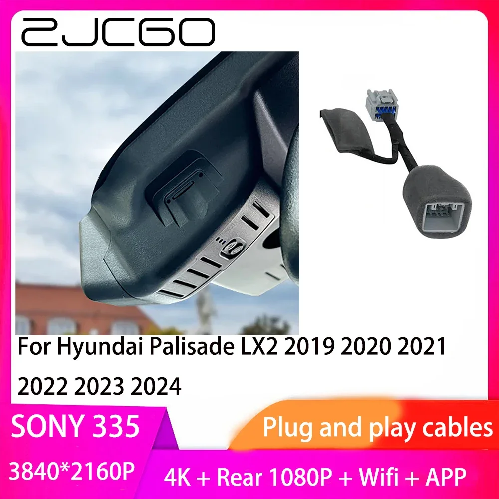 

ZJCGO Plug and Play DVR Dash Cam UHD 4K 2160P Video Recorder for Hyundai Palisade LX2 2019 2020 2021 2022 2023 2024