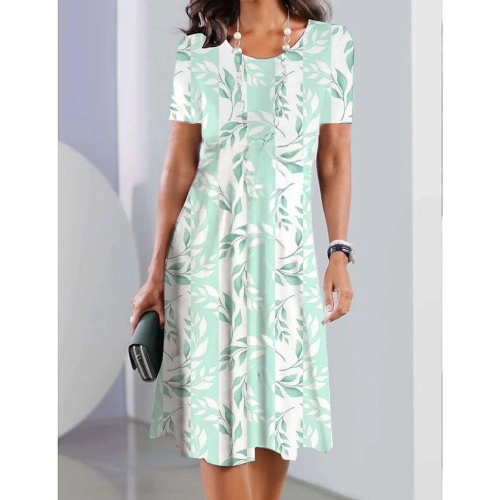 

Elegant And Pretty Women Dresses Fashion Printed Short Sleeved Dresses For Women 2023 Traf Girls' Casual Vacation Women Clothing