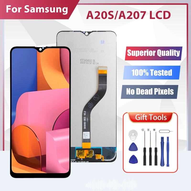 1 Pz A20S Display Per Samsung Galaxy A207 Lcd Touch Panel Glass Digitizer Assembly A207F A2070 Schermo Spedizione Gratuita Con Cornice