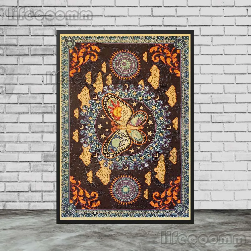 Celestial Bohemian Canvas Art: Sun, Moon, Stars & Planets Wall Decor
