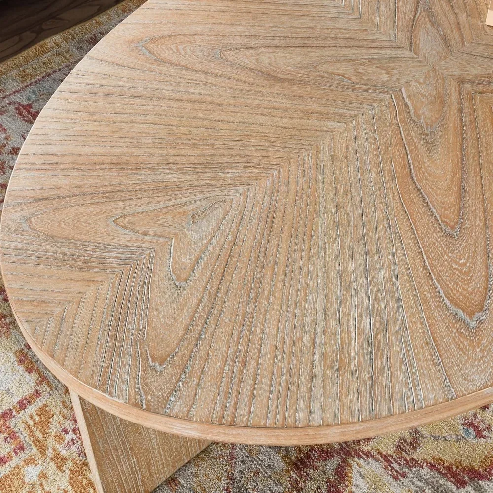 Wooden Oval Coffee Table, Woods Coffees Tables for Living Room, Oval Rustic Wood Center Coffees Tables, Coffee Table 6