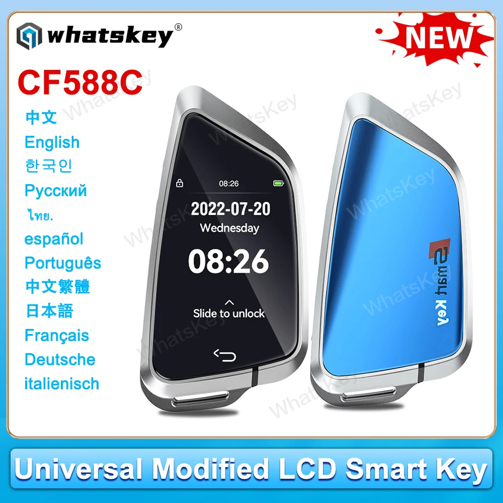 

New CF588 Universal Smart Remote Key LCD Screen For BMW/Audi/Benz/Toyota/VW/Ford/Hyundai/KIA Display Key Comfort Keyless Entry