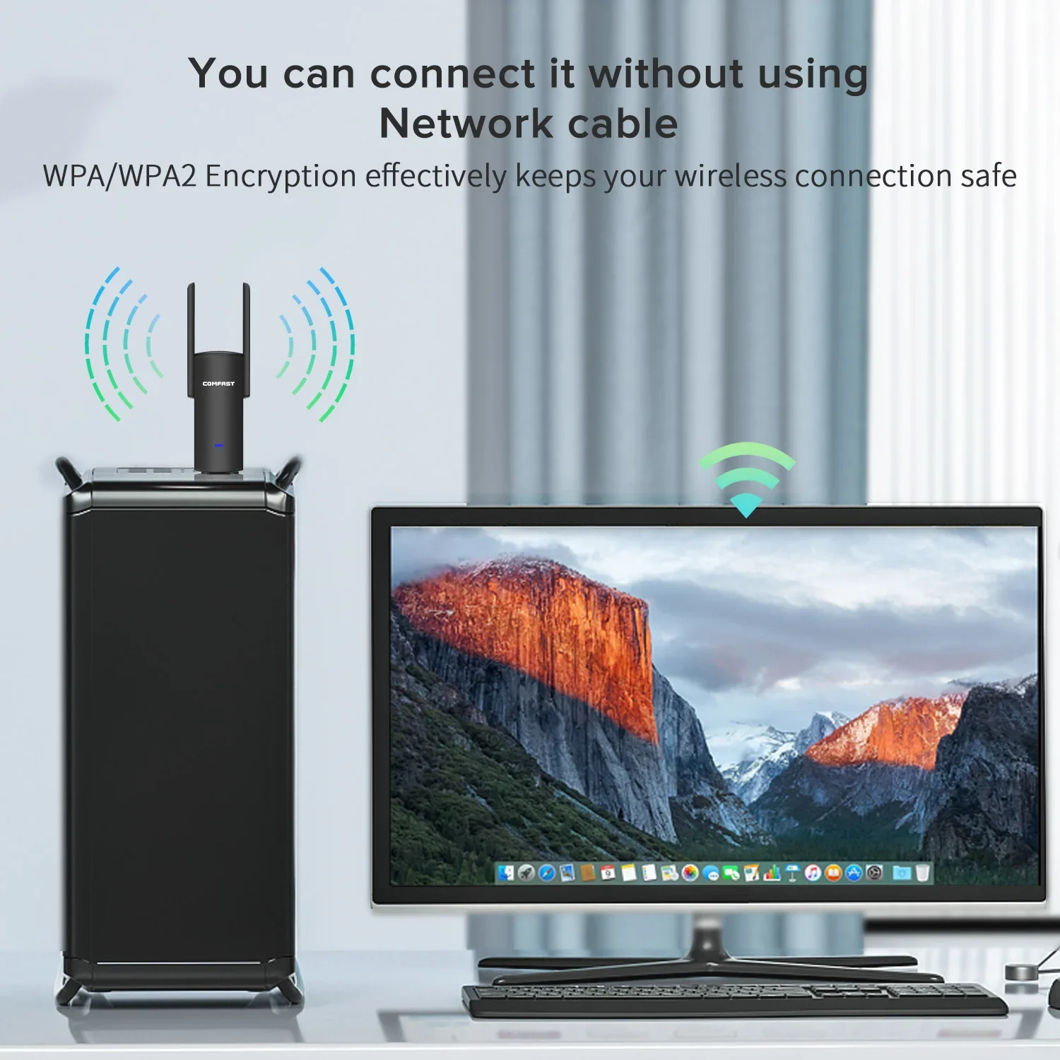 Comfast WIFI 6 어댑터 AX286 네트워크 카드 USB 동글 2.4/5GHz 802.11AX 신호 수신 PC 노트북 Windows 10/11 드라이버 무료