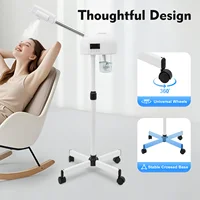 Cuiseur vapeur professionnel pour le visage, brume chaude à l'ozone Nano-Ion avec écran LCD, hauteur réglable pour Salon, maison, Spa, réduction du vieillissement 3
