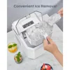 Ice maker countertop, portable ice maker with handle, self-cleaning ice maker with basket and spoon, 9 cubes in 6 minutes 4