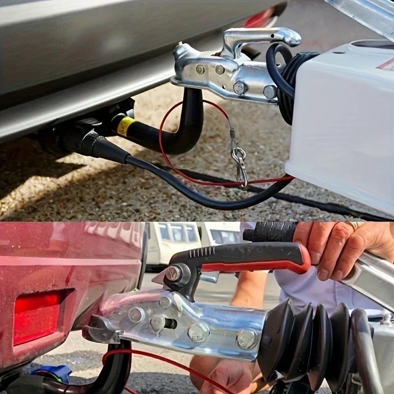 Abtrünniges Sicherheitskabel für Anhänger mit Gabelkopfende für Wohnwagen, Pferdekästen, Anhängerzelte, Zubehör, Auto-Werkzeug, Auto-Anhänger-Sicherheitsseil – Detail 5