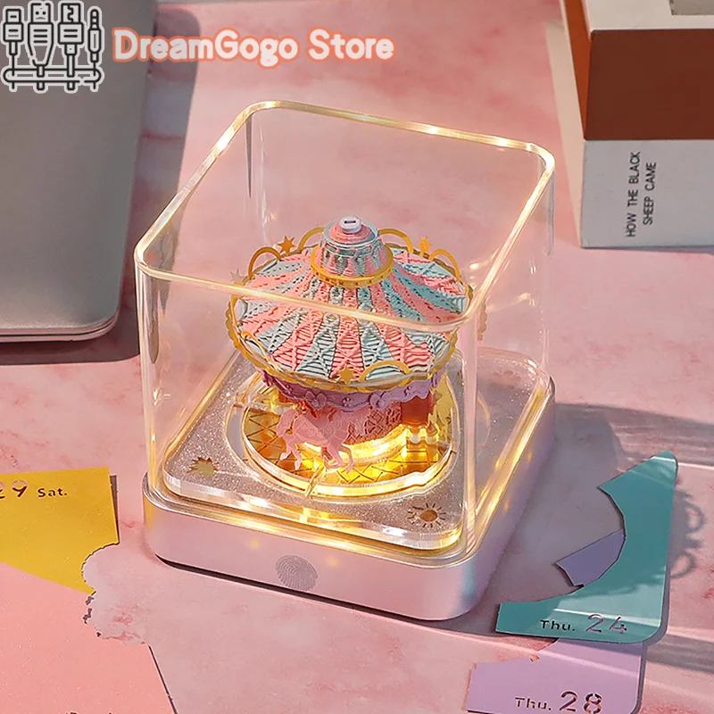 2026년 LED 조명 3D 티어어웨이 캘린더 종이 조각 아트 메모 패드 메모장 선물 크리스마스 타임피스 캘린더