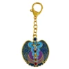 Feng Shui 7 Chakra Snake Amulet Jewels Life Force Keychain Healing Key Chain 1