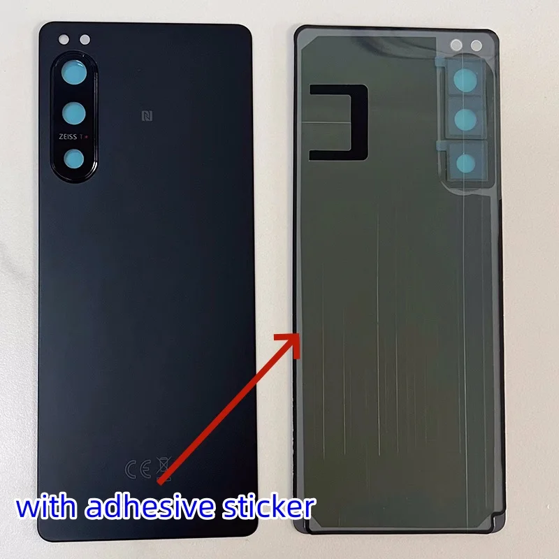 Kit Sostituzione Vetro Posteriore Per Sony Xperia 5 IV Con Adesivo E Strumenti - Cover Batteria Colore Nero