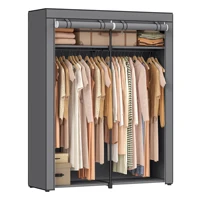 SONGMICS Closet Wardrobe, Portable Closet for Bedroom, Clothes Rail with Non-Woven Fabric Cover, Clothes Storage Organizer 1