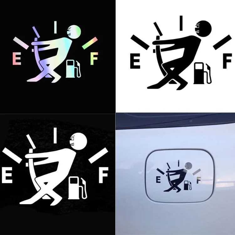 Car Stickers Pull Fuel Tank Pointer Reflective Vinyl Funny Sticker High Gas Decal Fuel Gage Empty Stickers Decal Auto Exterior