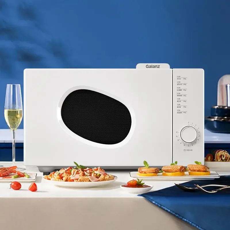 20L Microwave Oven Ceramic Inner Liner 7 Menus Skimming Speed Steaming Invisible Handle Non-stick Home Kitchen Flatbed Microwave 4