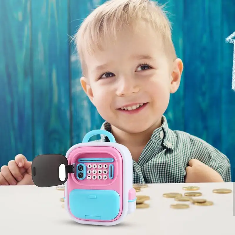 Face Recognition Intelligence Cash Box Piggy Bank Money Atm Machine For Children Cash Saving Safe Deposit Toy Kids Gift