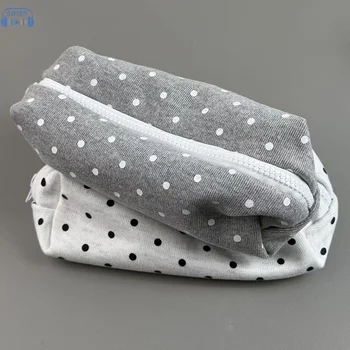 Astuccio per matite con design a pois, borsa per penne morbida e di grande capacità, astuccio per cancelleria, organizer per cancelleria, ritorno a scuola