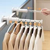 1Pc Extendable Clothes Drying Rack Portable Travel Drying Rack No-drill Fold Space Saving Stretchable Clothes Hanger Drying Rack 1