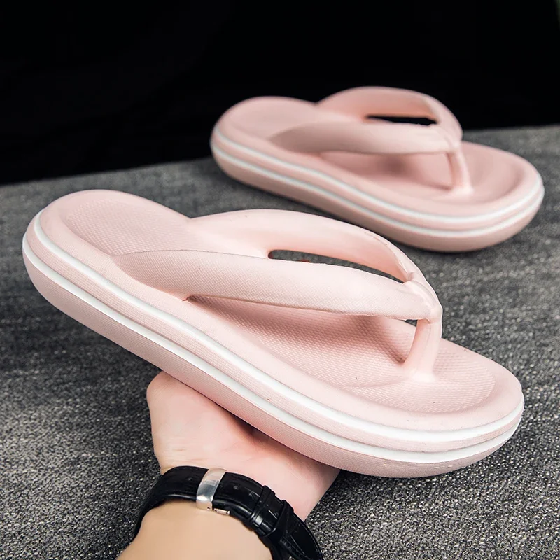 Flip Flops Mens Thong Sandals Summer 2022 New Female Shoes Thick Bottom EVA Non-slip Slide Slippers Outdoor Indoor Couples Shoes - 6