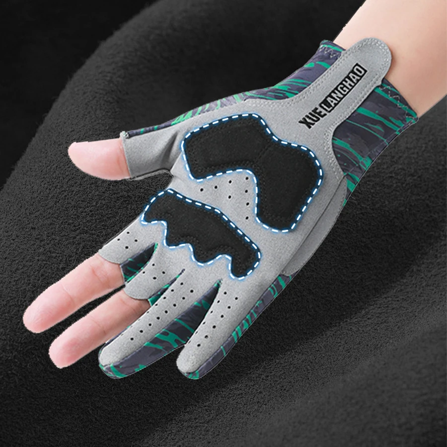 Three-Finger Breathable Fishing Gloves Sunscreen Anti-Slip Cutting Gloves Thin Coating for Outdoor Acti fishing gloves