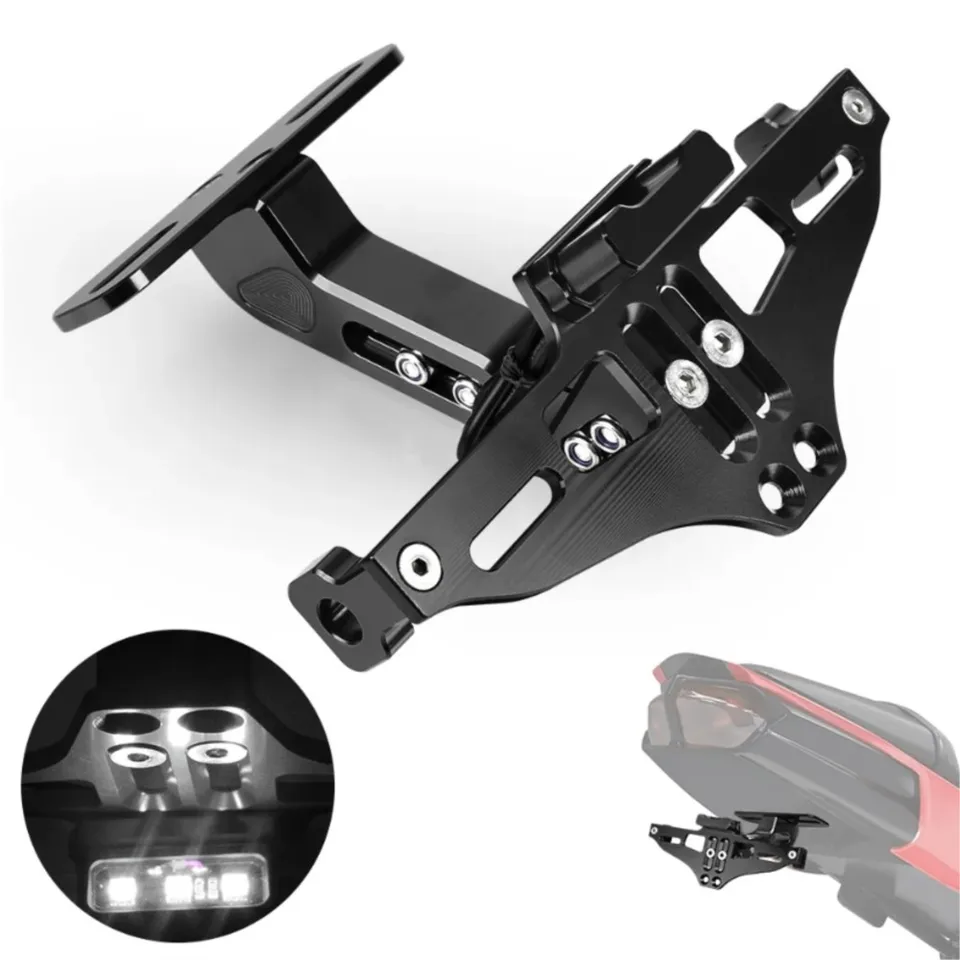 Geschikt voor Honda Grom MSX 125 MSX125 2017-2021 Motorcycle kentekenplaathouder beugel achterstaart Tidy Fender Eliminator Kit (Color : Black