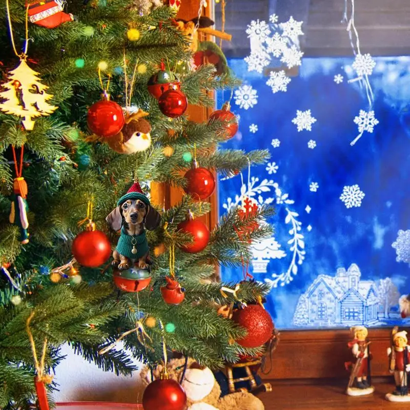Kerstdierenhanger, 2D acryl kerstboom dierendesign
