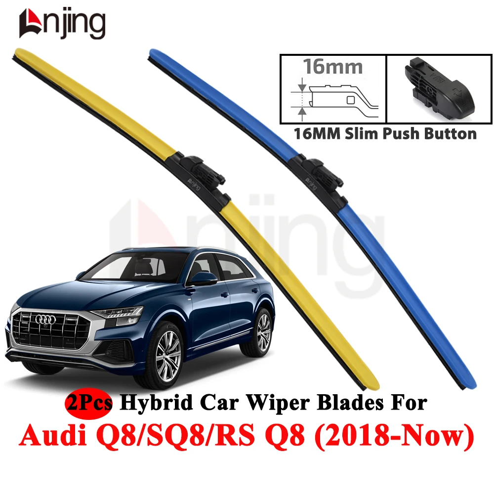 LNJING Farbige Wischerblätter für Audi Q8 SQ8 RSQ8 2018-Jetzt