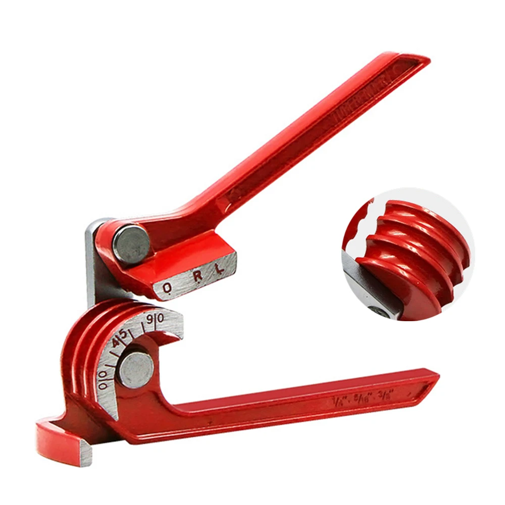 Tube Bender 1/4" 5/16" 3/8" Brake Pipe Rolling Brass Copper Tube Pipe Manual Bending Tool Type Fuel Brake Bender Hand Tool