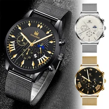 

Men Luxury Business Quartz Wristwatch Male Fashion Sport Clock Men Calendar Digtal Watches Stainless Steel Band Watch for Women
