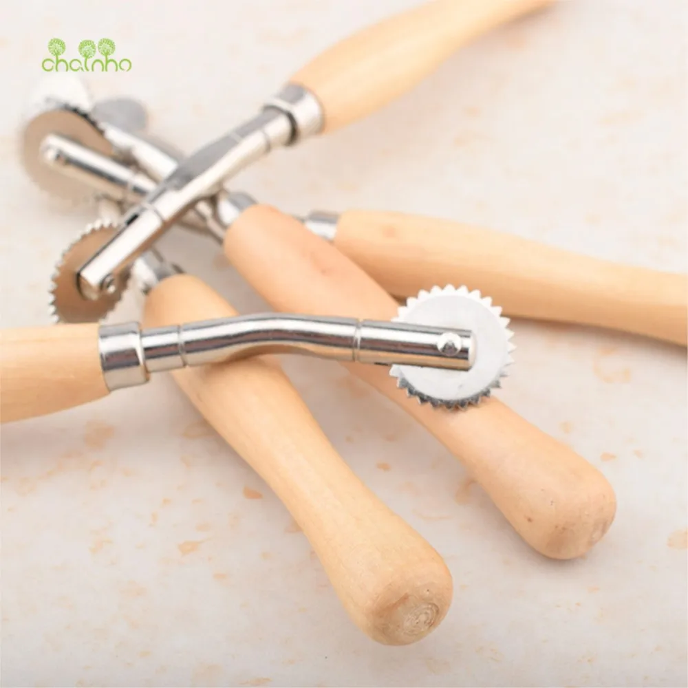 Chainho,Scuffing,Scoring,Dot Line,Tracing,Spacing Wheel With Wooden Handle,DIY Sewing Quilting Tailor Accessories,TL10
