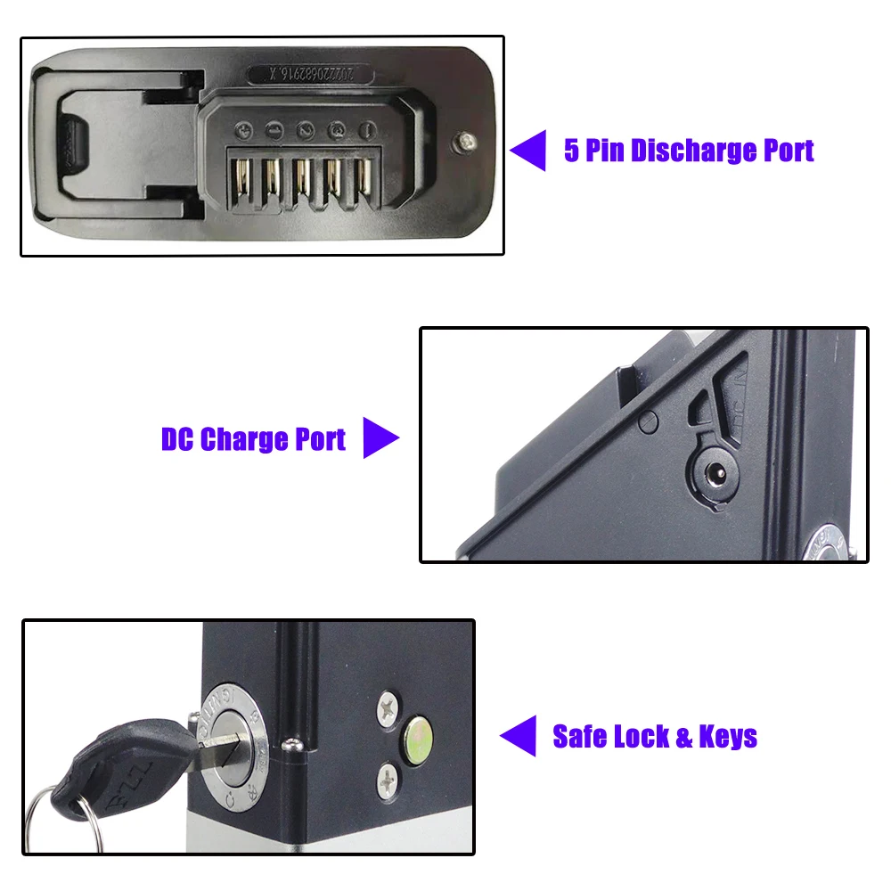 Replacement XP Step-Thru 3.0 Long-Range Battery Pack 48V 10.4Ah 14Ah Lithium Akku with Charger