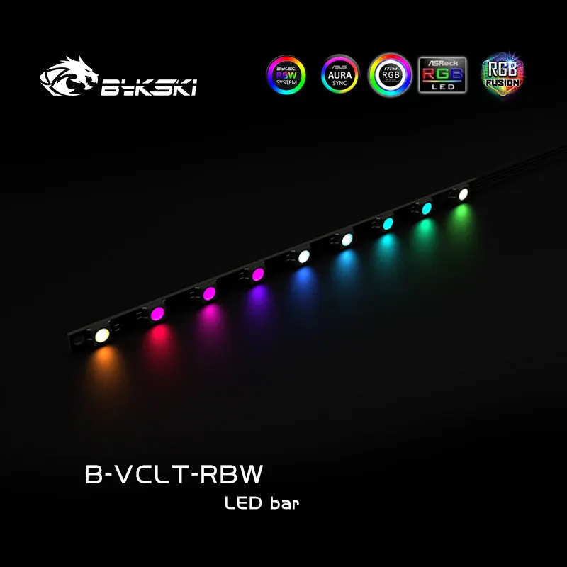 PC Cooler Decoration Bykski Addressable RGB Led Strip ARGB Lighting For Pump GPU CPU Block 70-200MM Water Cooling Replacement 12V/5V MB SYNC