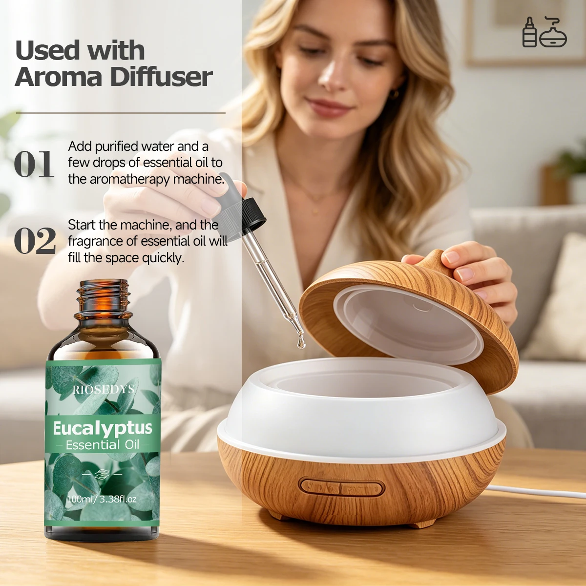 Eucalyptus Fresh Herbal Fragrance Oil for Diffusers, DIY Crafts & Aromatherapy