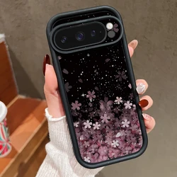 Cherry Blossom Silicone Shockproof Phone Cover - Solid Color TPU Case - Google Pixel10 ProXL (A507 Black)
