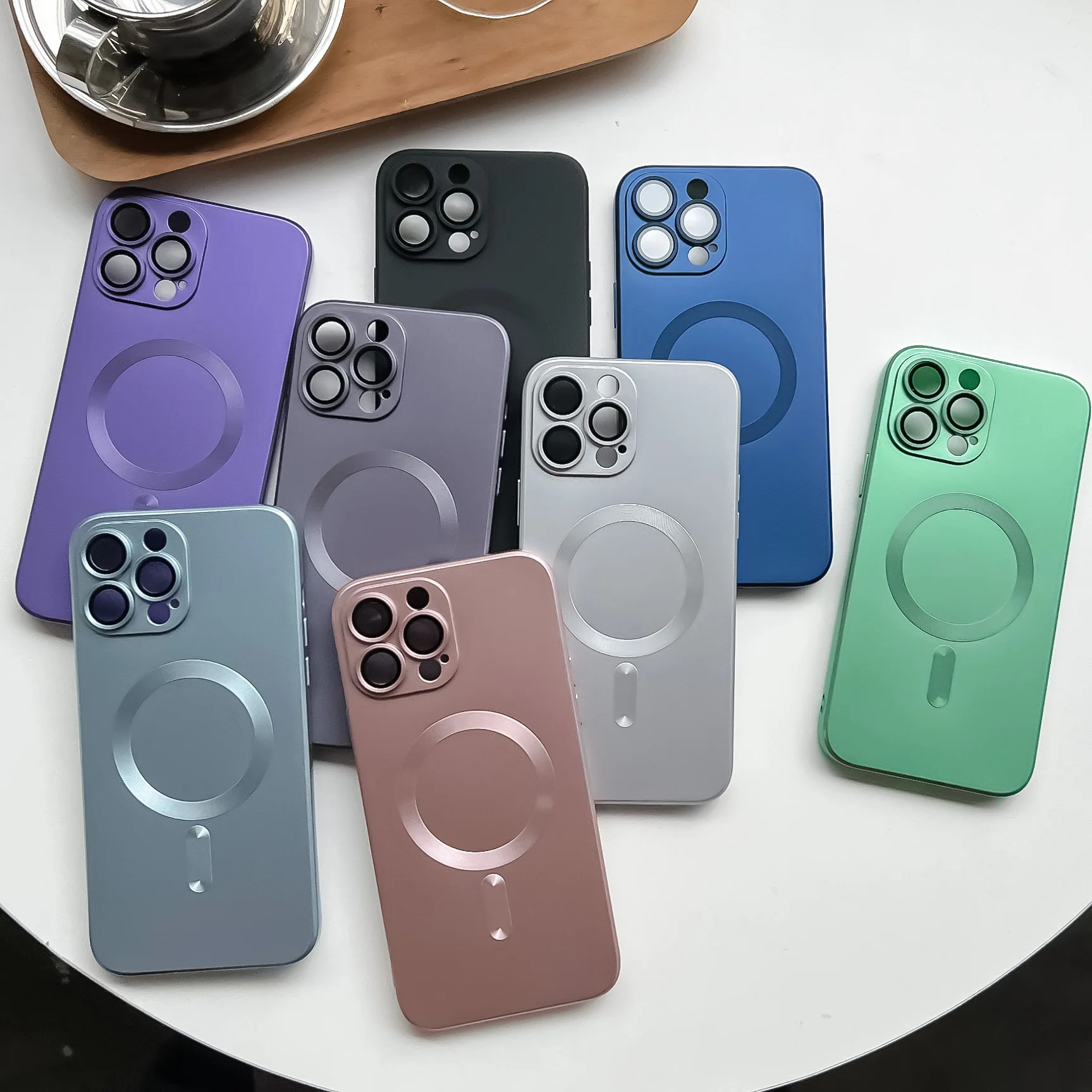 

Fashion Magnetic Matte Cover For IPhone 14 13 12 11 Pro Max 14 Plus For Magsafe Wireless Charging With Lens Protectio Soft Cover