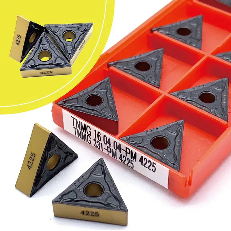 Твердосплавные вставки TNMG220404 PM 4225 TNMG220408 PM 4225 для 100% оригинальных токарных инструментов с индексируемыми TNMG 220404/220408, 10 шт.