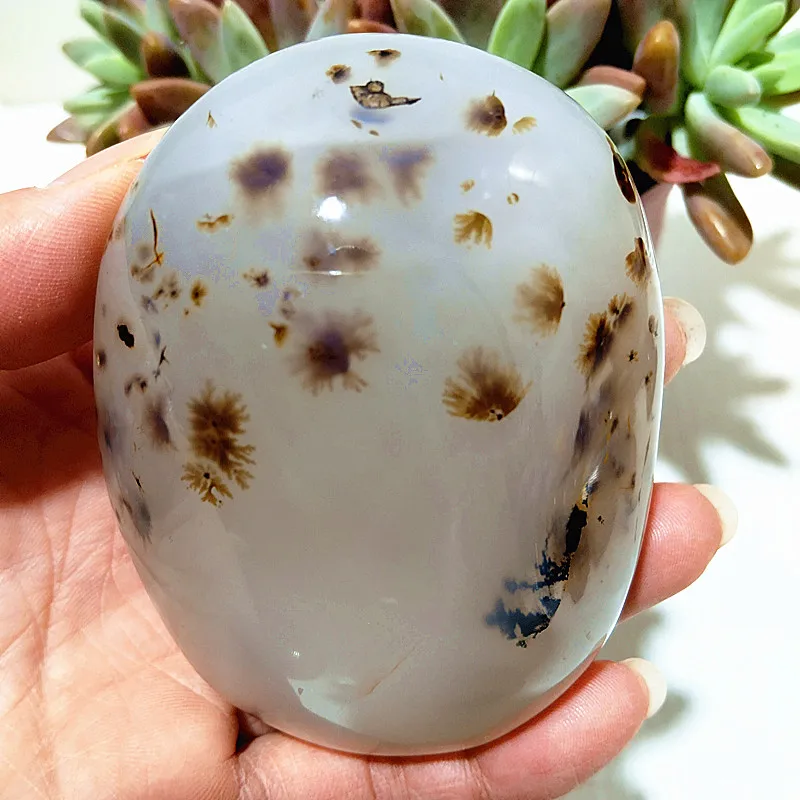 AAA Natural Stone Waterplant Plant Small Tree Agate Palm Stone Spiritual Meditation Yoga Cure Feng Shui Crystal Room Ornament 2