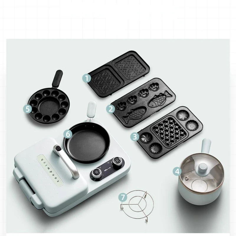 Sandwich Machine Breakfast Machine Household Small Light Food Machine Multi-Function Toaster Toaster Fantastic 5
