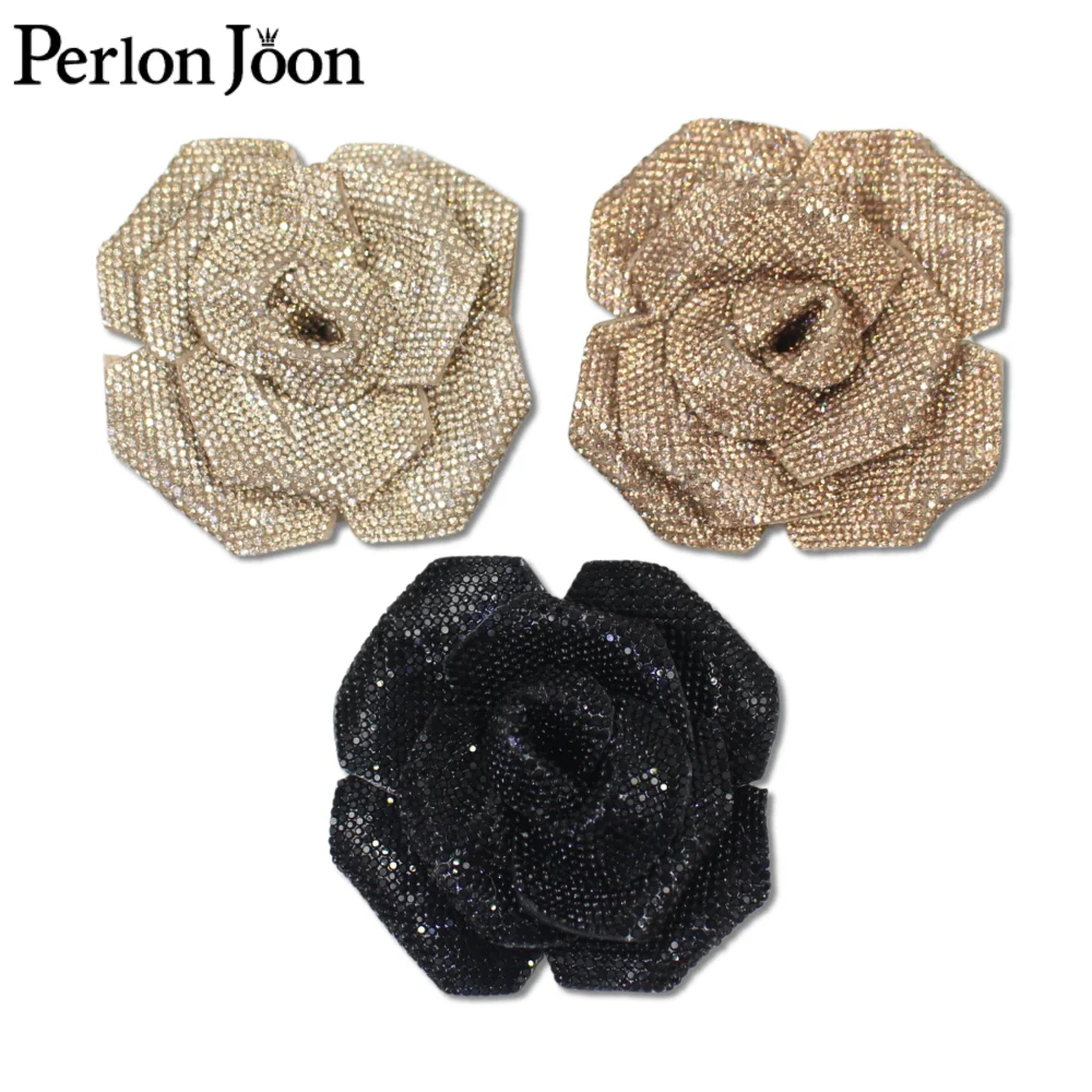 Kristall Strass Rosen Gold Beige Schwarz für DIY künstlichen Rosen strauß Hochzeits dekorationen Kleidung Näh zubehör yhx101